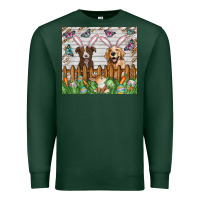Sports Green Easter Dog Premium Sweatshirt - CowhideDigitalArt