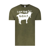 Vintage Olive i am the g.o.a.t. greatest of all time athletics g Vintage Tee - tuanDangUi