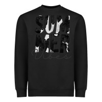 Black Summer Vibes Black White Cowhide Heavyweight Sweatshirt - CowCowDesign