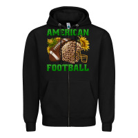 Black american football Zipper Hoodie - BundleAndBundleShop