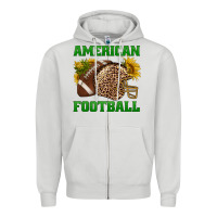 Dove Grey american football Zipper Hoodie - BundleAndBundleShop
