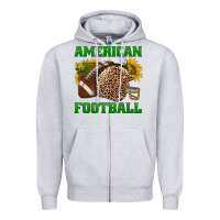 Heather Grey american football Zipper Hoodie - BundleAndBundleShop