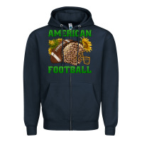 Navy american football Zipper Hoodie - BundleAndBundleShop
