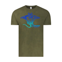 Vintage Olive Cancun Sea Stingray Mexico Matching Family Vacatio Vintage Tee - tuanDangUi