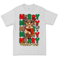 Dove Grey merry christmas reindeer Premium Tee - MaliasSmallBusiness