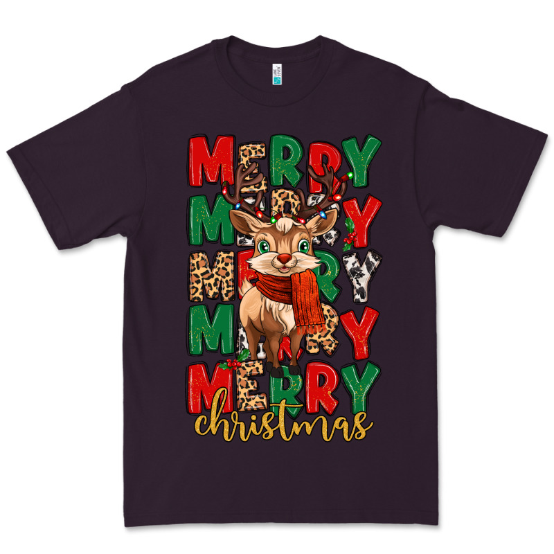 Merry Christmas Reindeer Premium Tee by MaliasSmallBusiness | Teevron