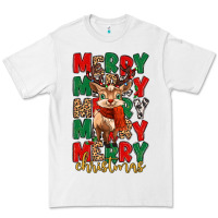 White merry christmas reindeer Premium Tee - MaliasSmallBusiness