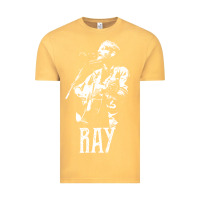 Vintage Mustard ray lamontagne   white stencil 1 Vintage Tee - tuanDangUi