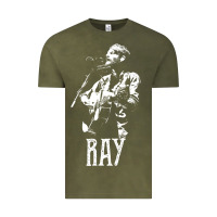 Vintage Olive ray lamontagne   white stencil 1 Vintage Tee - tuanDangUi