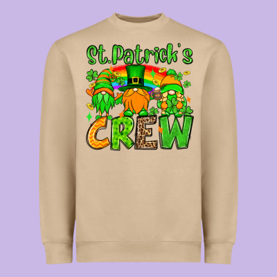 St. Patrick's Day Crew Heavyweight Sweatshirt Designed By Oliviacreatesart