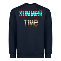 Navy summer time serape doodle Heavyweight Sweatshirt - CowCowDesign