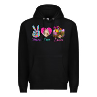 Black Peace Love Easter Premium Hoodie - BundleAndBundleShop
