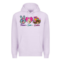 Lilac Peace Love Easter Premium Hoodie - BundleAndBundleShop