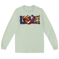 Matcha Love Football team color red blue 4th of july Long Sleeve Tee - HowdyJamesFarm