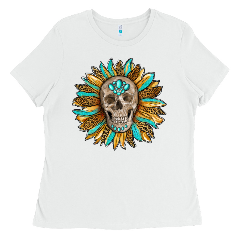 Sunflower With Skull Ladies Tee by RanaPortraitStore | Teevron