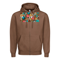 Chestnut american  football with turquoise license plate Zipper Hoodie - BundleAndBundleShop