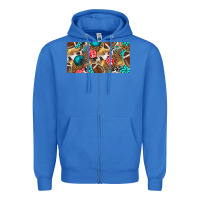 True Royal american  football with turquoise license plate Zipper Hoodie - BundleAndBundleShop