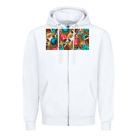 White american  football with turquoise license plate Zipper Hoodie - BundleAndBundleShop