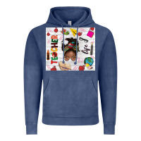 Vintage Denim afro teacher life Vintage Hoodie - NancyCooperArtShop