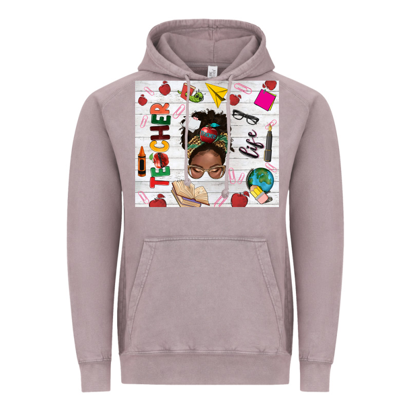 Afro Teacher Life Vintage Hoodie by NancyCooperArtShop | Teevron