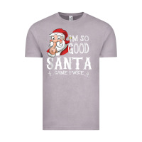 Vintage Zinc i'm so good santa came twice christmas pajama funn Vintage Tee - tuanDangUi