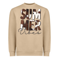 Mushroom Summer Vibes Brown White Cowhide Heavyweight Sweatshirt - CowCowDesign