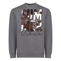 Storm Summer Vibes Brown White Cowhide Heavyweight Sweatshirt - CowCowDesign