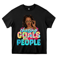 Black chasing goals not people Heavy Core Tee - NancyCooperArtShop