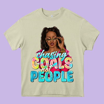 Chasing Goals Not People Heavy Core Tee Designed By Nancycooperartshop