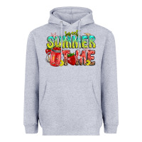 Heather Grey summer time Heavyweight Hoodie - CowhideDigitalArt