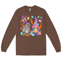 Chestnut Easter gnome and rabbit Easter Day Long Sleeve Tee - HowdyJamesFarm