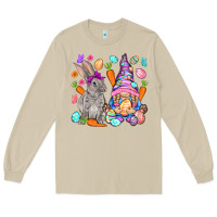 Mushroom Easter gnome and rabbit Easter Day Long Sleeve Tee - HowdyJamesFarm