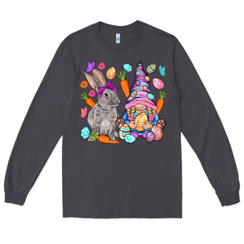 Easter Gnome And Rabbit Easter Day Long Sleeve Tee by HowdyJamesFarm | Teevron