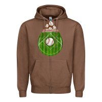 Chestnut baseball and western roses teardrop Zipper Hoodie - BundleAndBundleShop