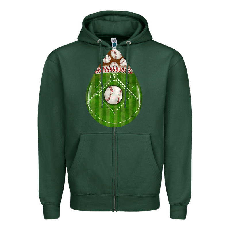 Baseball And Western Roses Teardrop Zipper Hoodie by BundleAndBundleShop | Teevron
