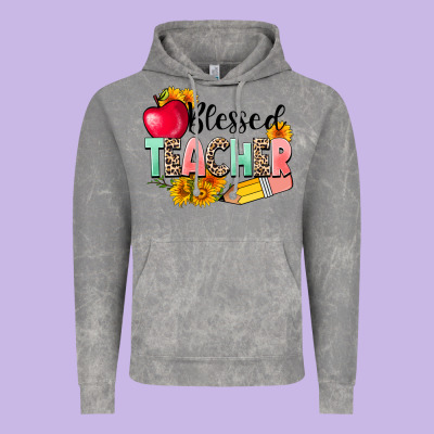 Blessed Teacher Vintage Hoodie Designed By Nancycooperartshop
