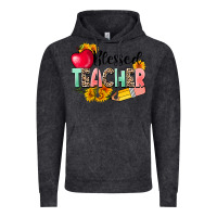 Vintage Black blessed teacher Vintage Hoodie - NancyCooperArtShop