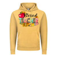 Vintage Mustard blessed teacher Vintage Hoodie - NancyCooperArtShop