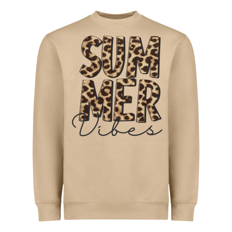 Summer Vibes Leopard Heavyweight Sweatshirt by CowCowDesign | Teevron