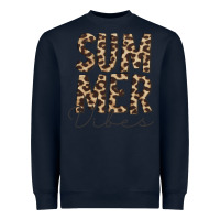 Navy summer vibes leopard Heavyweight Sweatshirt - CowCowDesign