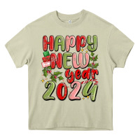Mossy happy new year 2024 Heavy Core Tee - MaliasSmallBusiness