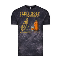 Cloud Black I Like Bourbon and Golf and Maybe 3 People Whiskey Vintage Tee - tuanDangUi