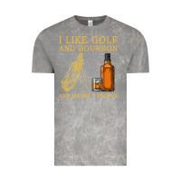 Cloud Rock I Like Bourbon and Golf and Maybe 3 People Whiskey Vintage Tee - tuanDangUi