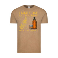 Vintage Coffee I Like Bourbon and Golf and Maybe 3 People Whiskey Vintage Tee - tuanDangUi