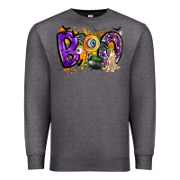 Charcoal Heather boo Premium Sweatshirt - CowhideDigitalArt