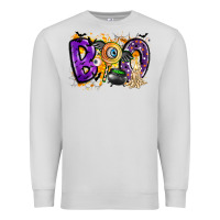 Dove Grey boo Premium Sweatshirt - CowhideDigitalArt