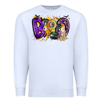 White boo Premium Sweatshirt - CowhideDigitalArt