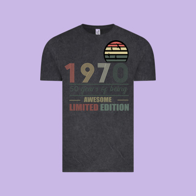 Vintage 1970 Limited Edition 50 Years Of Being Awe Vintage Tee Designed By Bettercallsaul