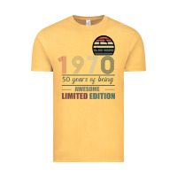Vintage Mustard Vintage 1970 Limited Edition 50 Years Of Being Awe Vintage Tee - Bettercallsaul