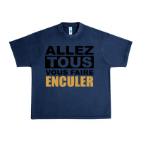 Navy Allez Tous Vous Enculer Urban Heavy Tee - Bettercallsaul